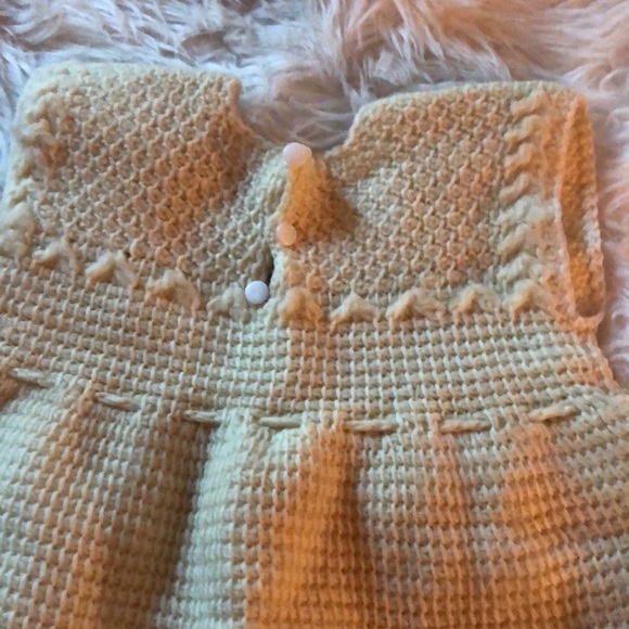 Vintage Handarbeit Crotchet Baby Dress - Picture 4 of 5